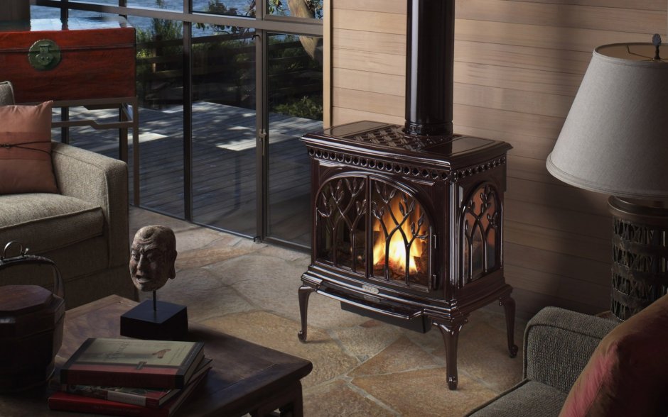 Печь камин Деметра чугунная