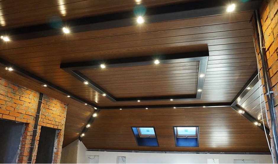 Вагонка штиль на потолке