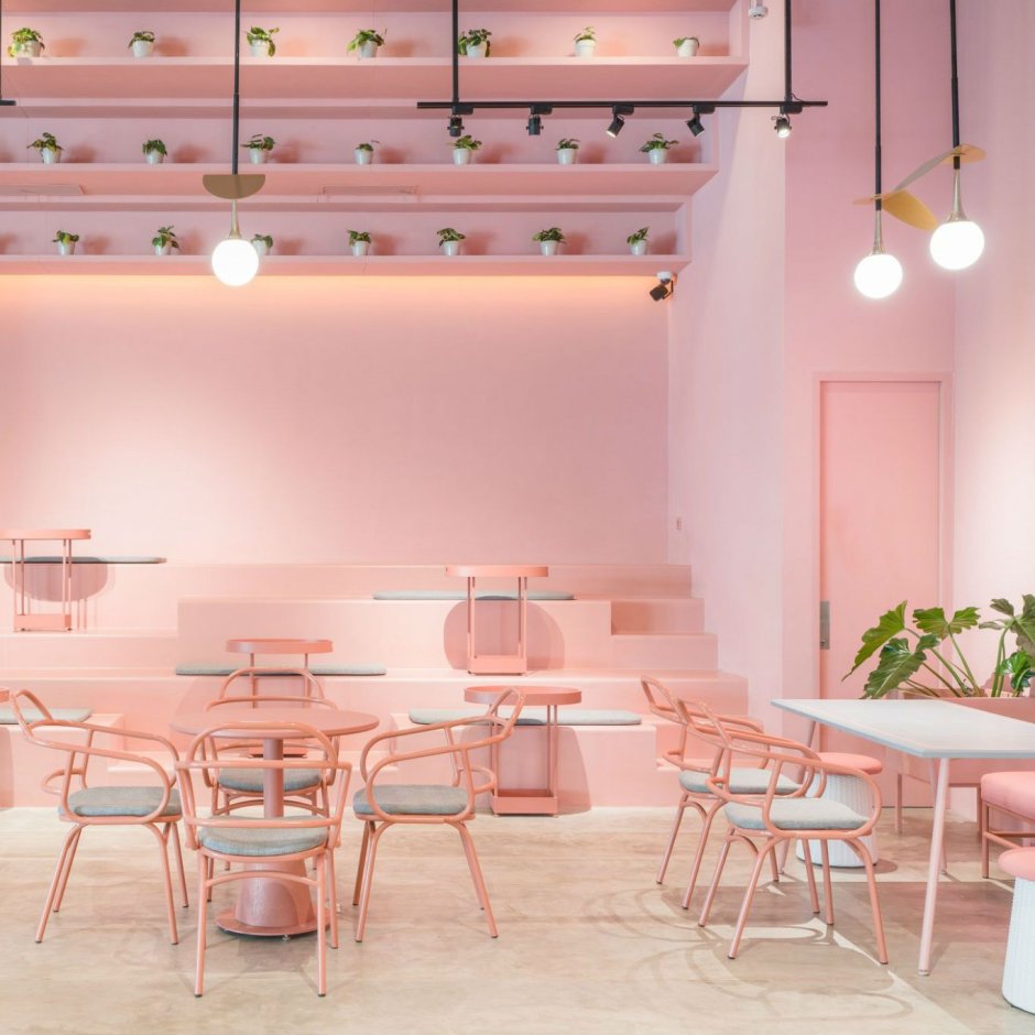 Ресторан в пастельных тонах