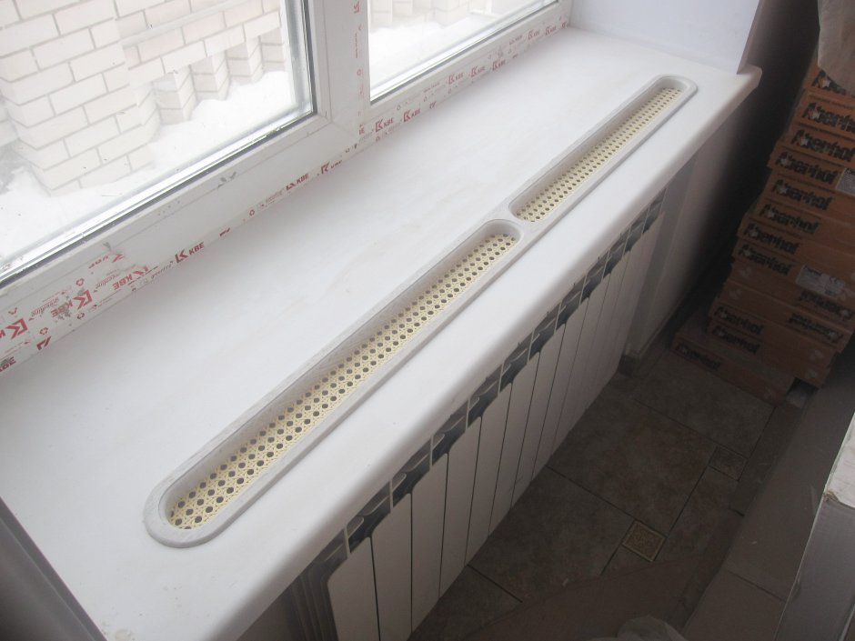 Решетка переточная в подоконнике 700 на 200