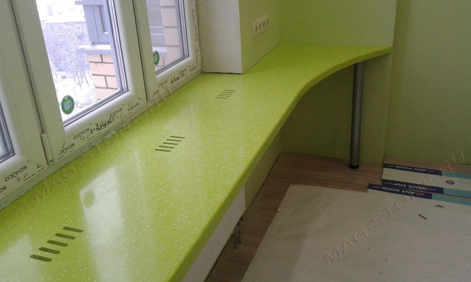 Наливной пол на подоконник