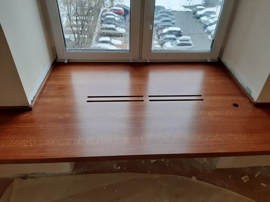 Подоконник из цельноламельного дуба