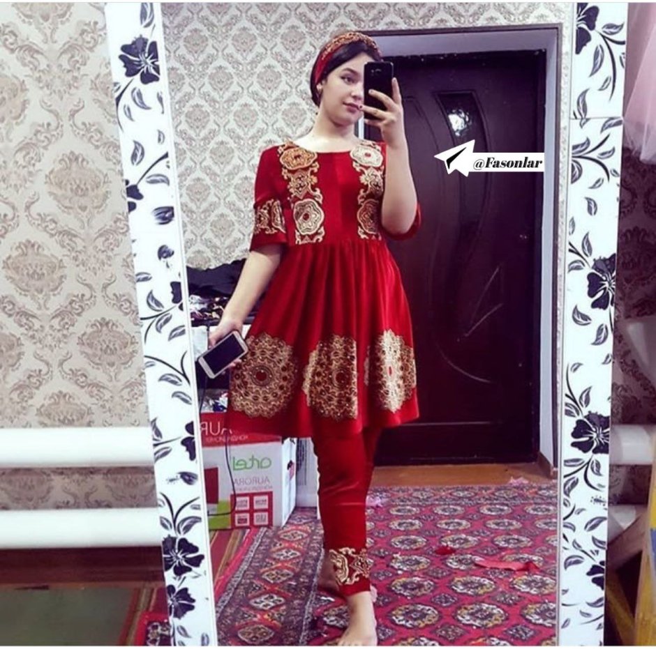 Узбекча келин либослари