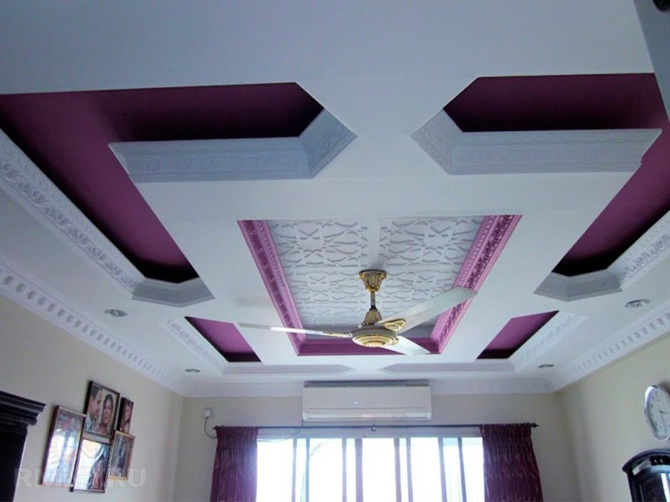 Фигурный потолок гипсокартон таджикский