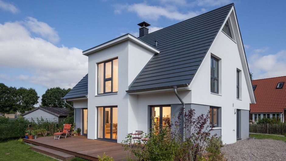 Фасад дома в скандинавском стиле