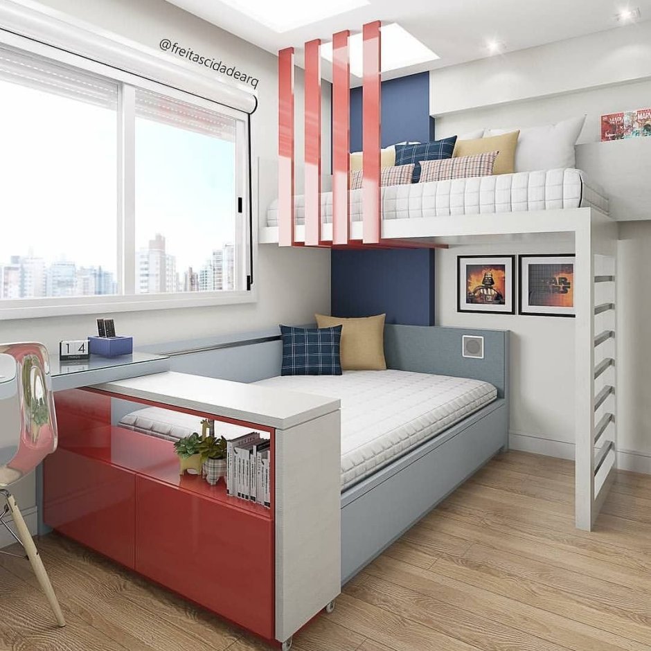 Комната для бвухмальчиклв с балконом