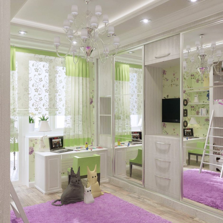 Комната для девочки с балконом