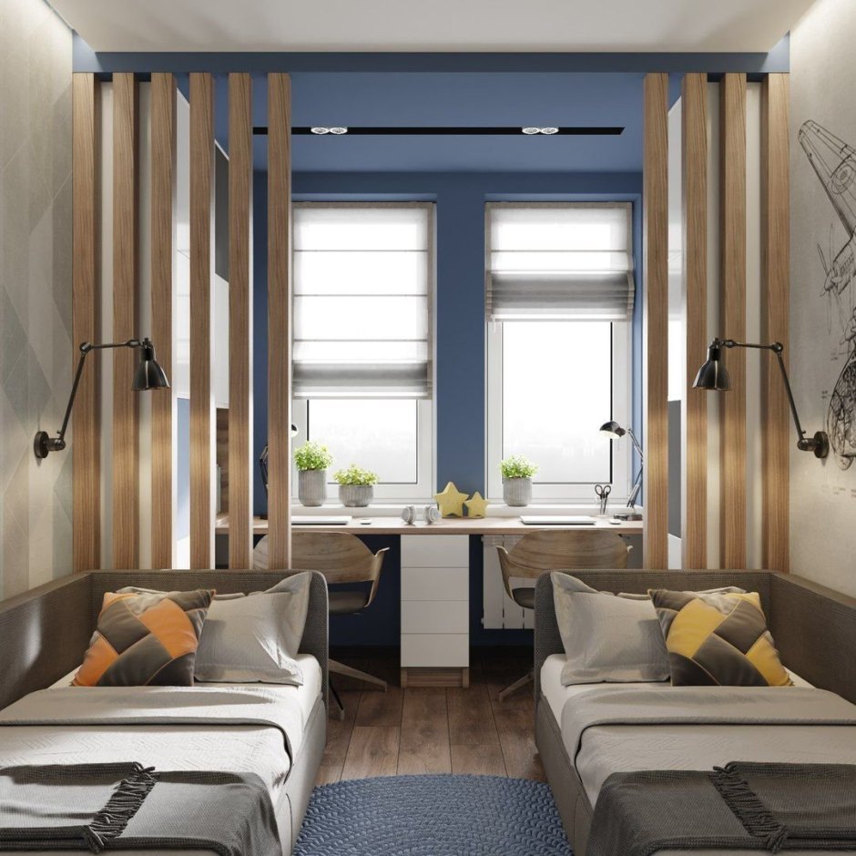 Интерьер комнаты для двух мальчиков