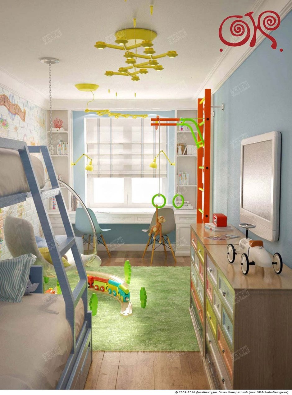 Прямоугольная детская для мальчиков