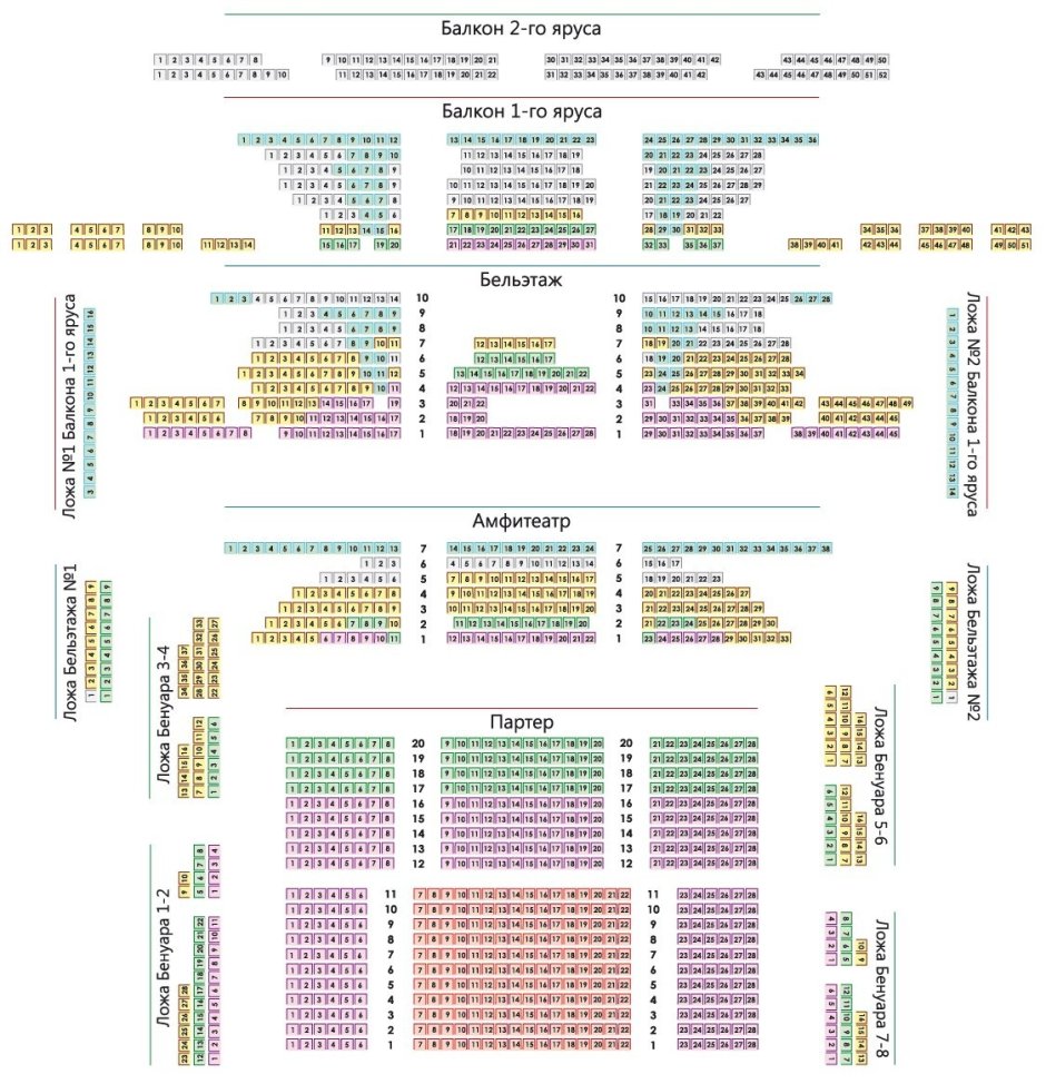 Московский театр оперетты зал схема