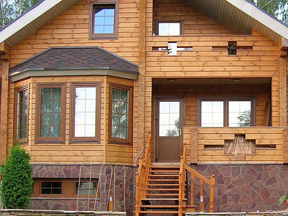 Фасады деревянных домов