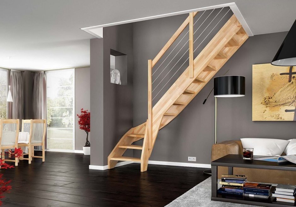 Выдвижная лестница на второй этаж