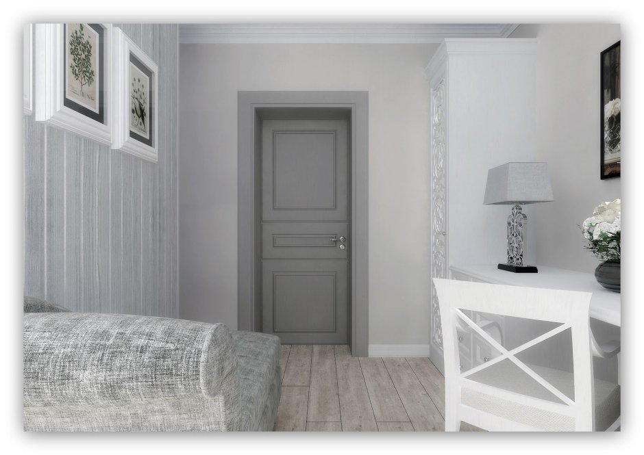 Серые двери в интерьере