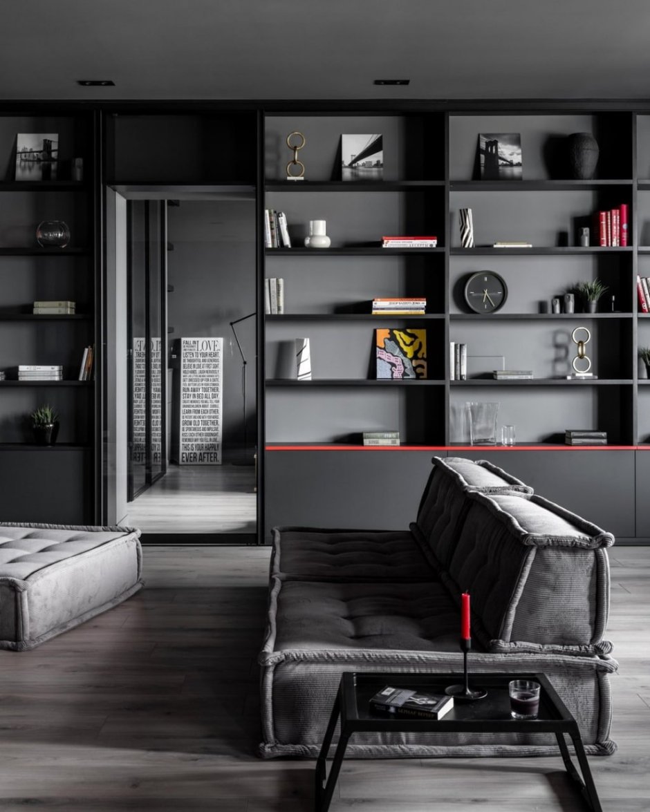 Интерьер квартиры в графитовых тонах