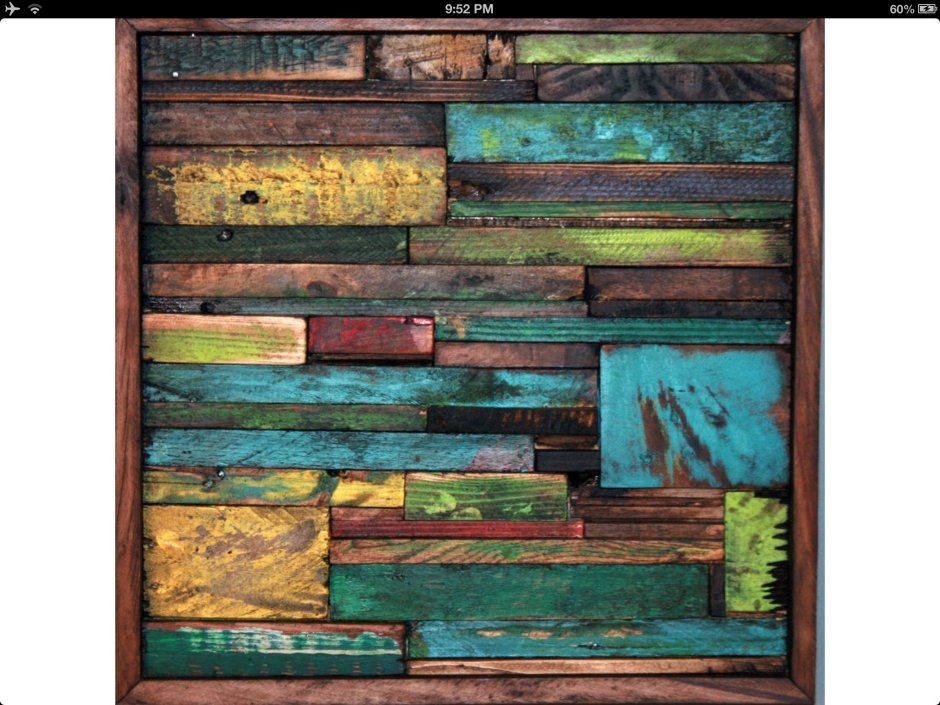 Панно на стену из старых досок