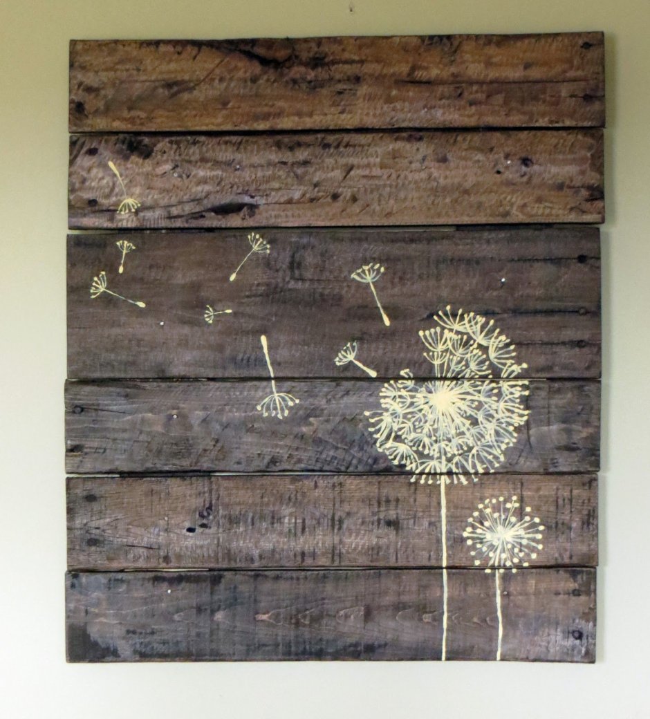 Панно из досок на стену