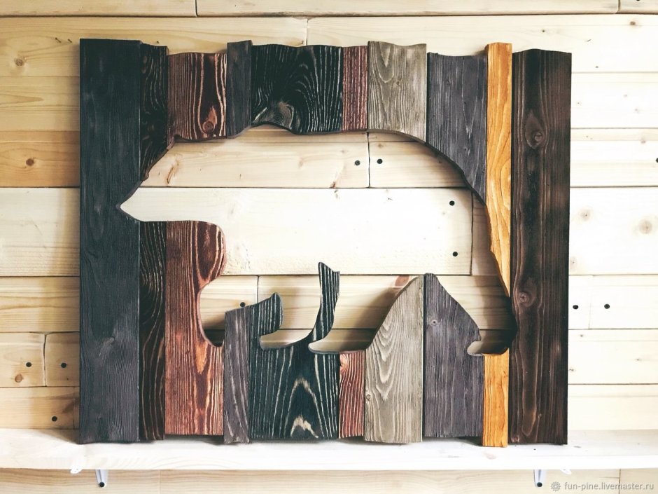 Панно из деревяшек