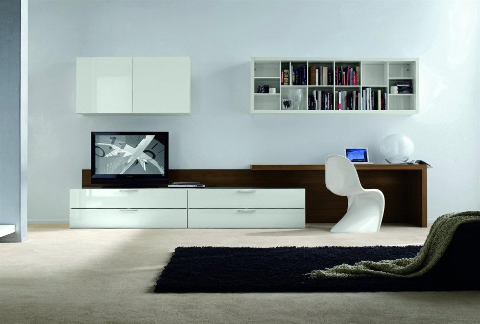 Тумба под телевизор с рабочим столом