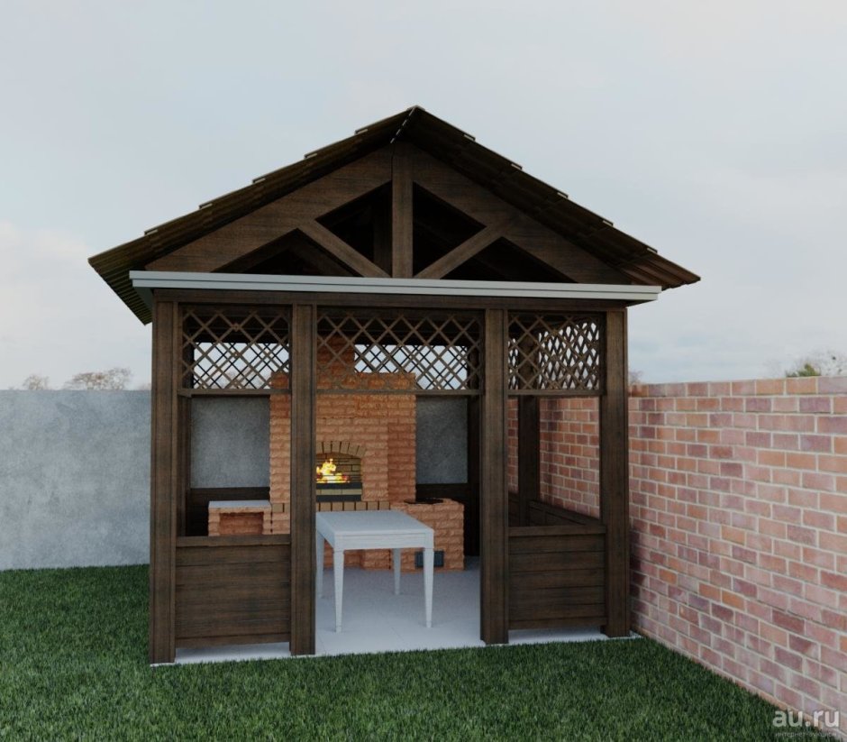 Деревянная беседка Роял Марин