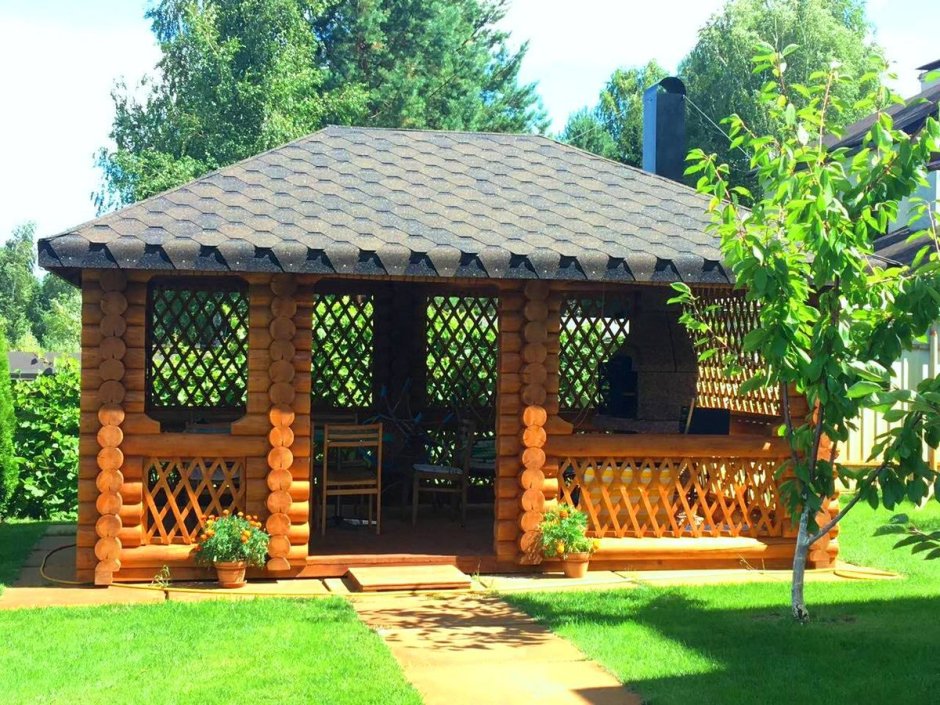 Беседка с мангальной