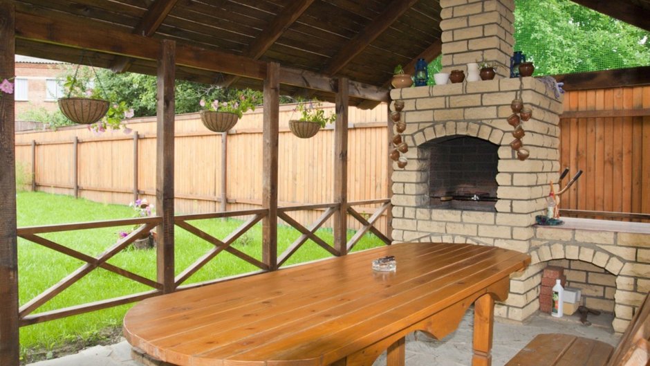 Беседка с мангал Ной зоной