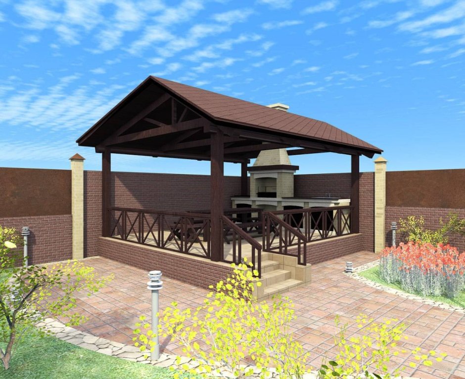 Барбекю на террасе