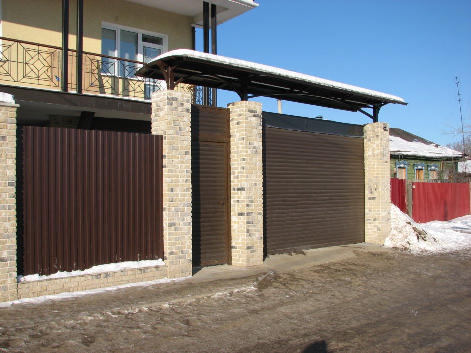 Навес над воротами и калиткой