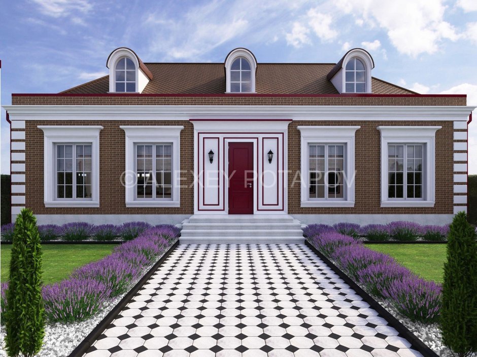 Одноэтажная усадьба Неоклассика