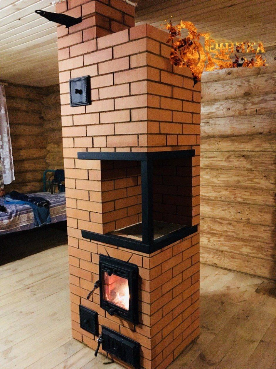Отопительная кирпичная печь 100кв