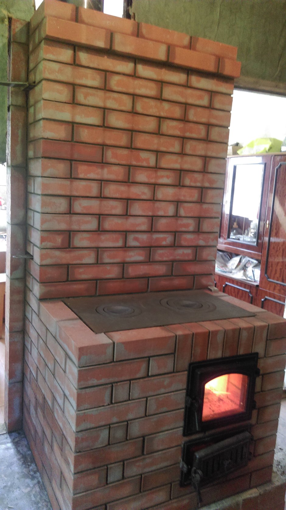Кирпичная печь камин 1на1