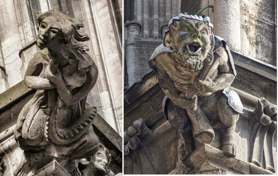 Собор Парижской Богоматери архитектура Готика горгульи