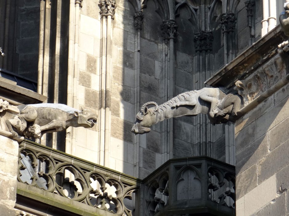 Горгульи на соборе в Кёльне