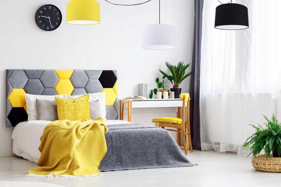 Сочетание горчичного цвета в интерьере
