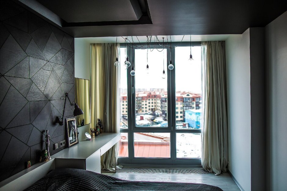 Черные окна в интерьере