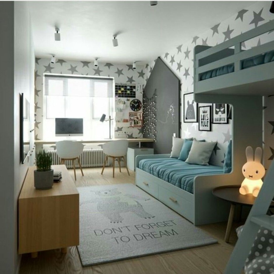 Комната подростка в скандинавском стиле