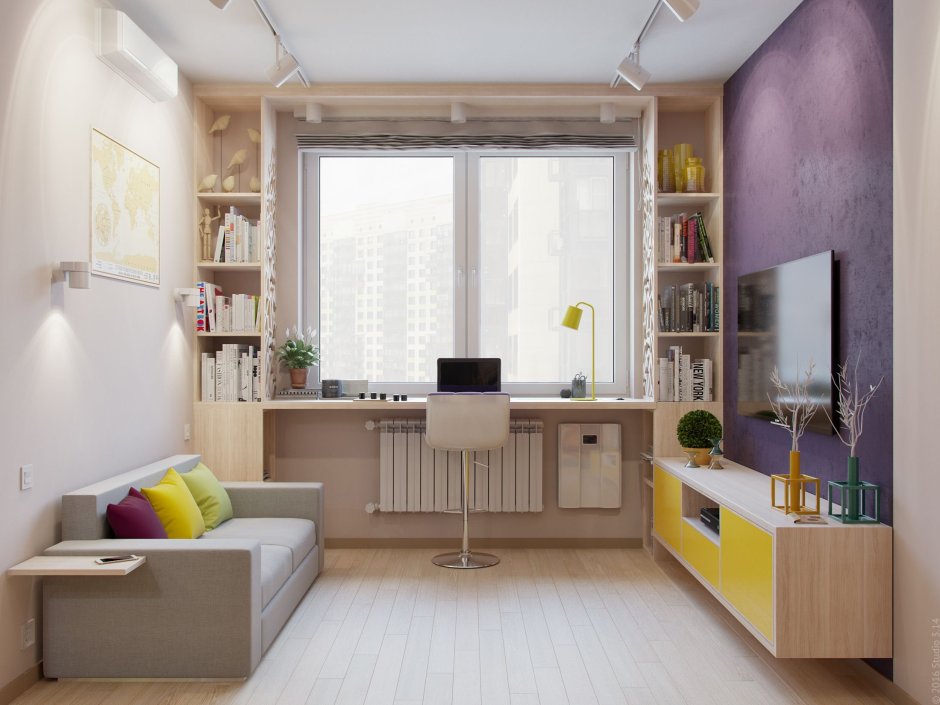 Стол-подоконник в детской комнате