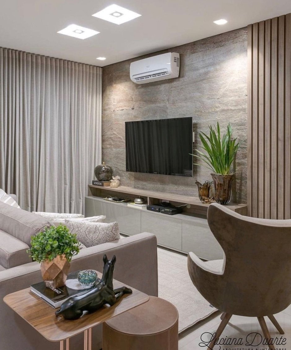 Декор стен в гостиной в современном