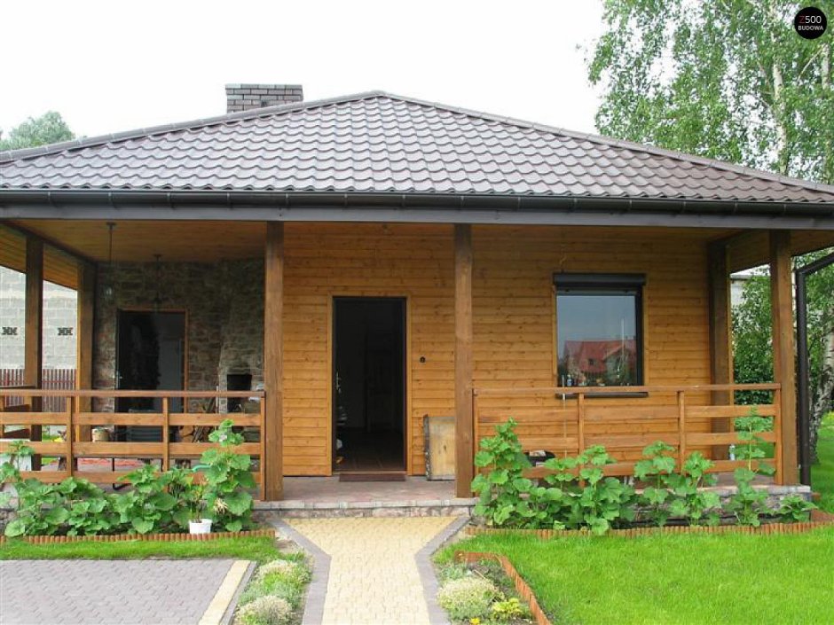 Одноэтажный дом 30 кв.м с террасой