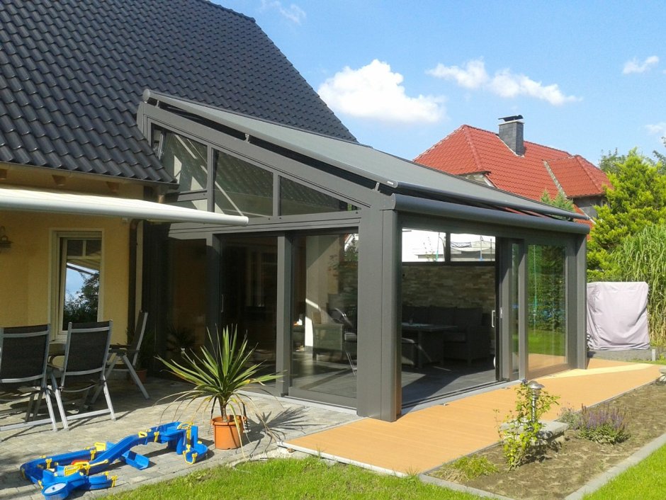 Навес продолжение крыши