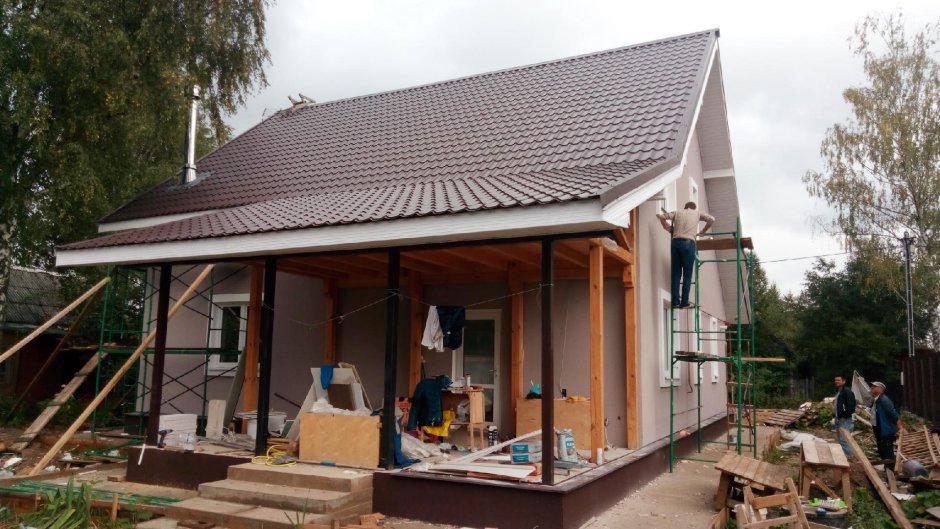 Крыша веранды к дому