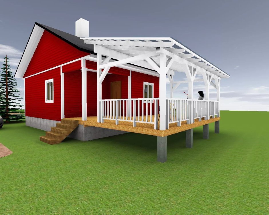 Крыша веранды