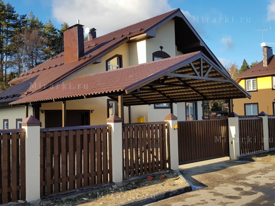 Терраса с металлочерепицей