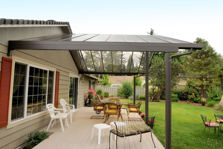 Тересса с прозрачной крышей