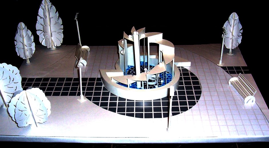 Фонтан из бумаги