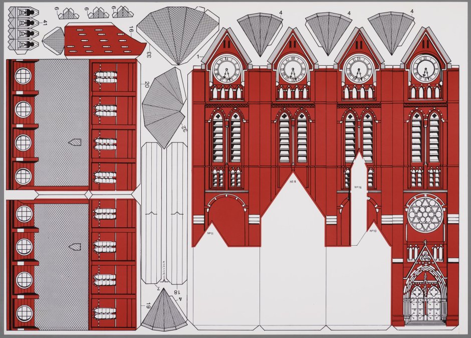 Бумажные здания для склеивания