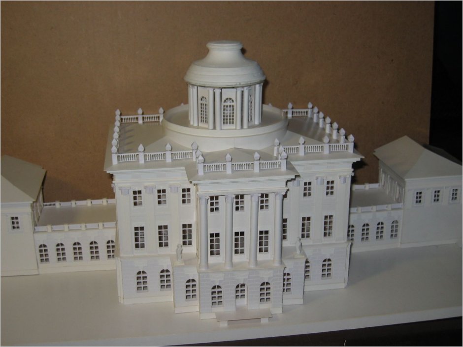 Макет из картона архитектурного здания