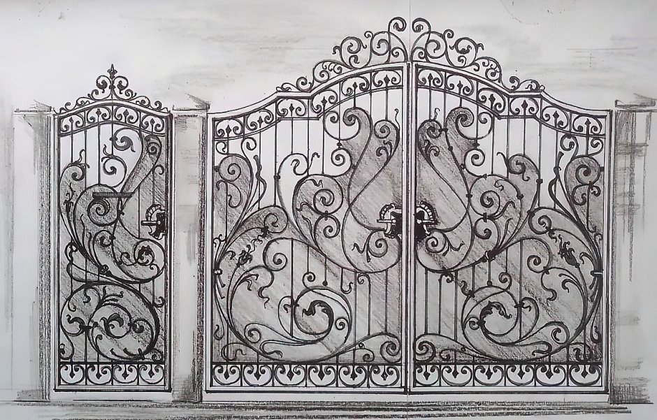 Старинные ажурные ворота
