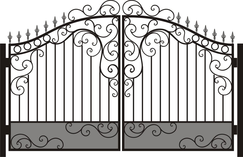 Кованые ограждения с калиткой