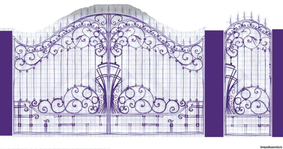 Ворота схудоствеными рисунками