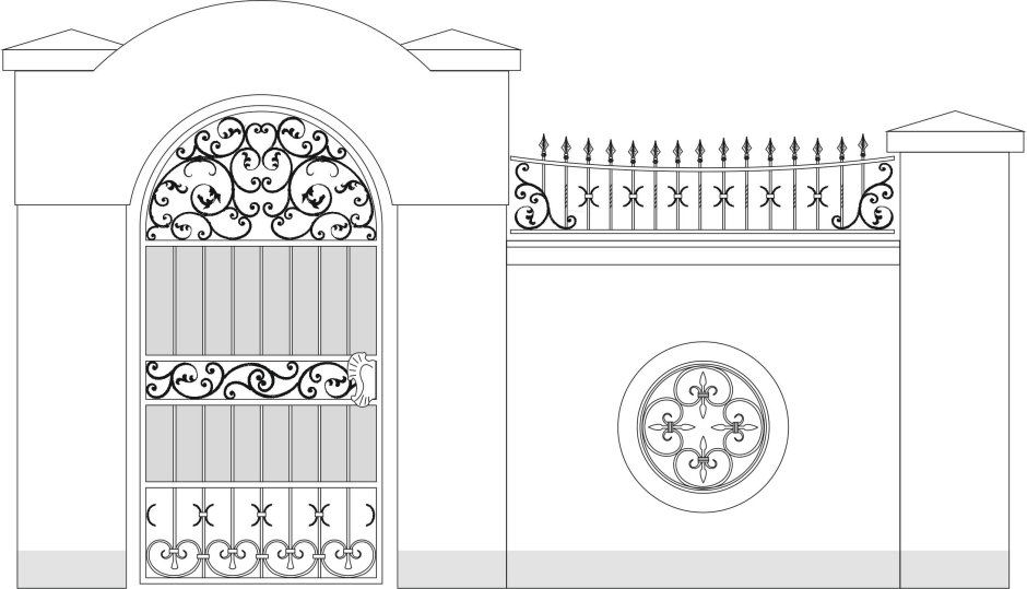 Кованые калитки эскизы